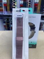 Pink stainless steel Milanese loop watch straps 22mm